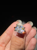 5 CT Emerald Cut Three Stone Moissanite Side Emerald Women Engagement Ring (Copy)