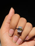 5 CT Emerald Cut Solitaire Moissanite Engagement Ring For Women