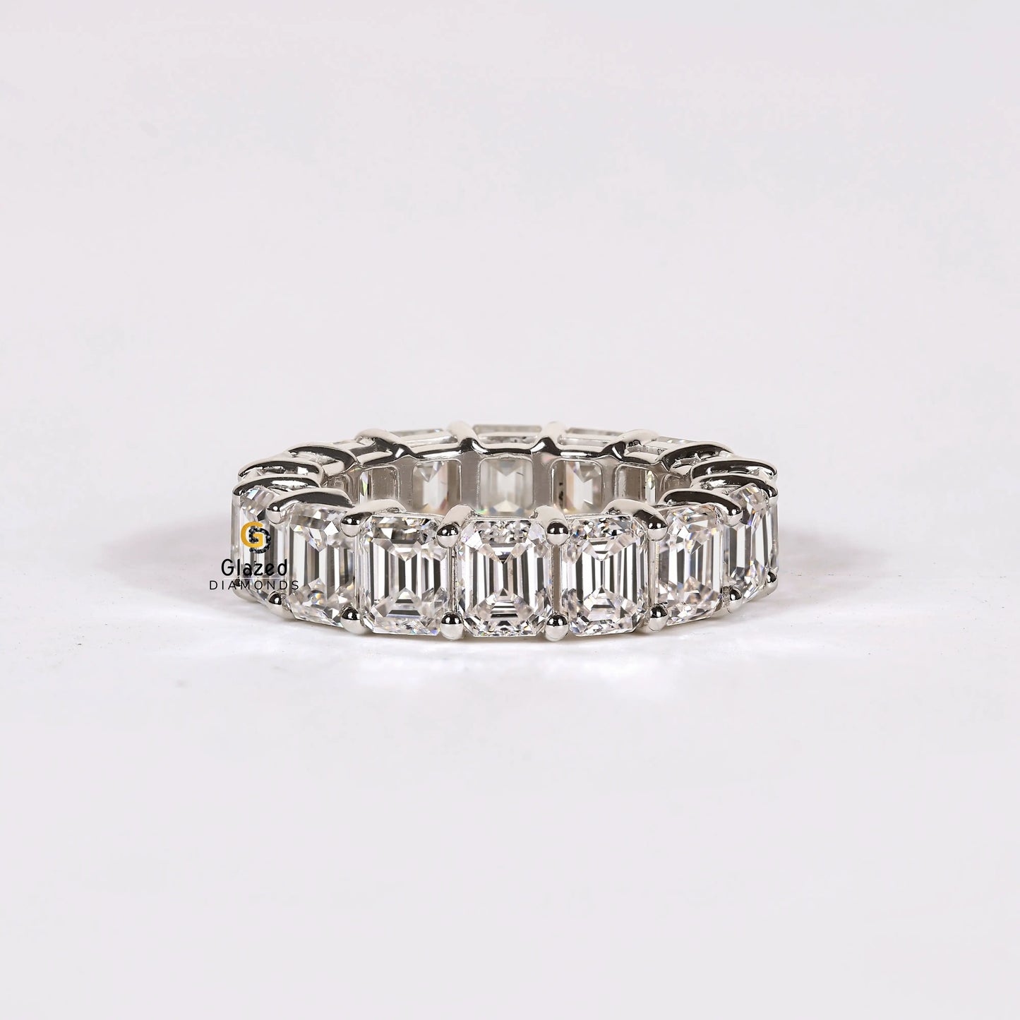Emerald Cut Lab Grown Diamond Wedding Band