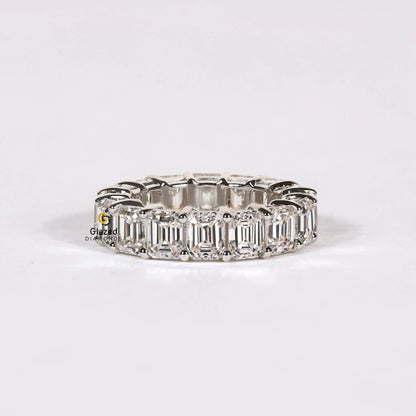 Emerald Cut Lab Grown Diamond Wedding Band