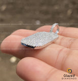 1CTW VVS Moissanite Men's Dog Tag Charm Pendant