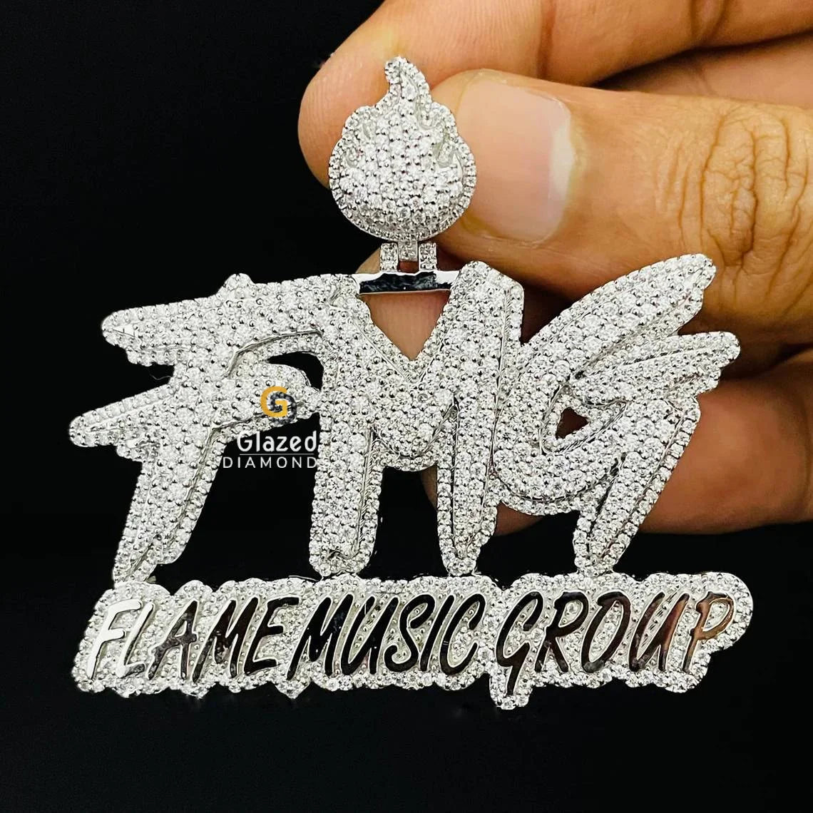 Iced Out Custom Letter Name Moissanite Hip Hop Pendant