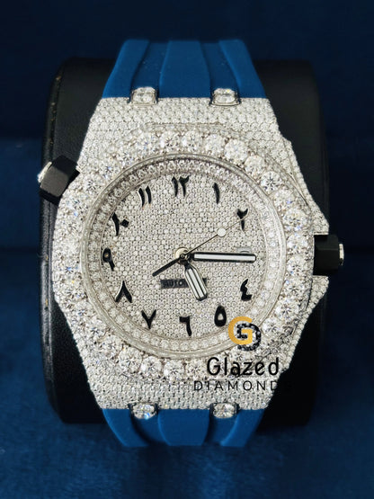 Face Dial Moissanite Arabic Number Watch For Him