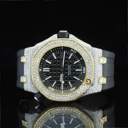 Face Dial Yellow Moissanite Watch