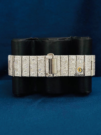 Roman Number Multi Shape Moissanite Bust Down Watch