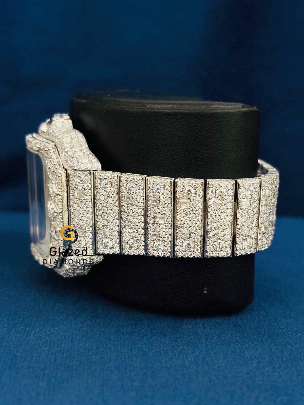 Roman Number Multi Shape Moissanite Bust Down Watch