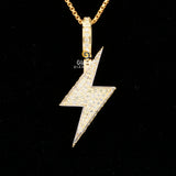 Iced Out Flash Shape Bling Moissanite Diamond Hip Hop Pendant