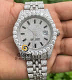 Bust Down VVS Moissanite Diamond Studded Jubilee Belt Watch Mens