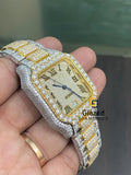 VVS Moissanite Studded Diamond Automatic Luxury Two Tone Watch