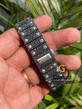 Stunning Fully Iced Out Skeleton Style Black Diamond Moissanite Watch