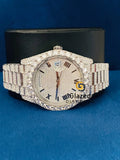 Roman Dial Day Date Hip Hop Moissanite Diamond Studded Watch
