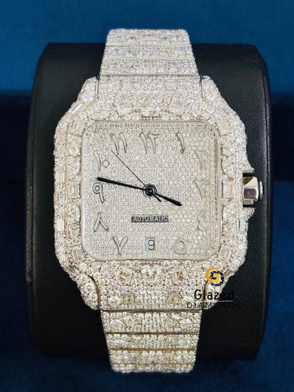 41MM Arabic Number Moissanite Multi Shape Hip Hop Watch