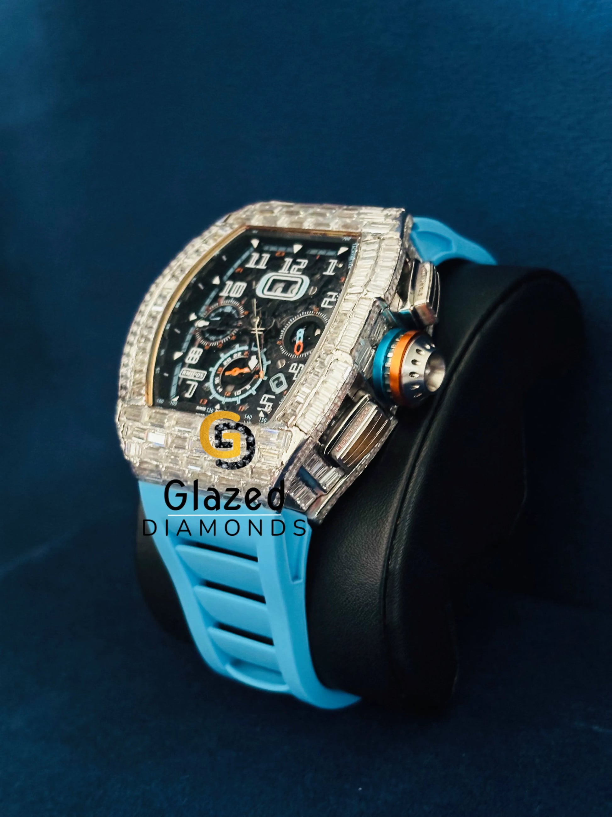 Fully Baguette Moissanite Richard Mile Watch for Men
