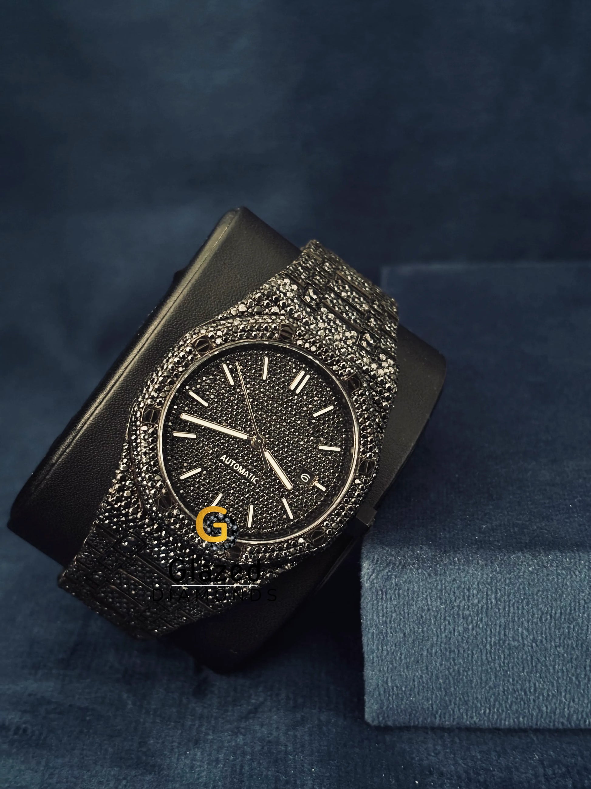 Fully Black Diamond AP Moissanite Watch