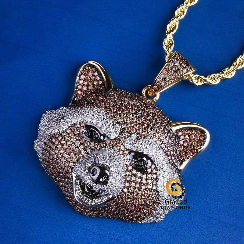 Fully Bust Down Raccoon Pendant