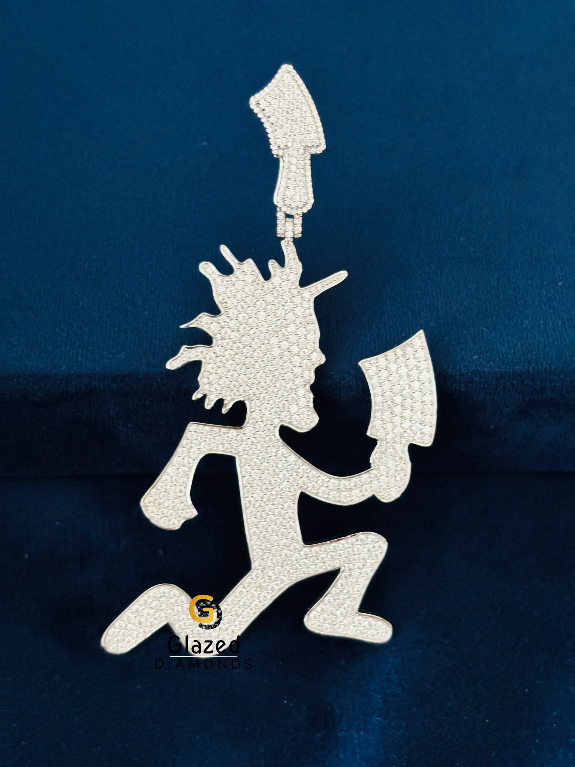 Fully Ice Out Hatchet Man Moissanite Pendant