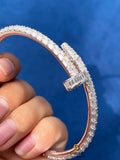Fully Iced Out Baguette Moissanite Cartier Bracelet