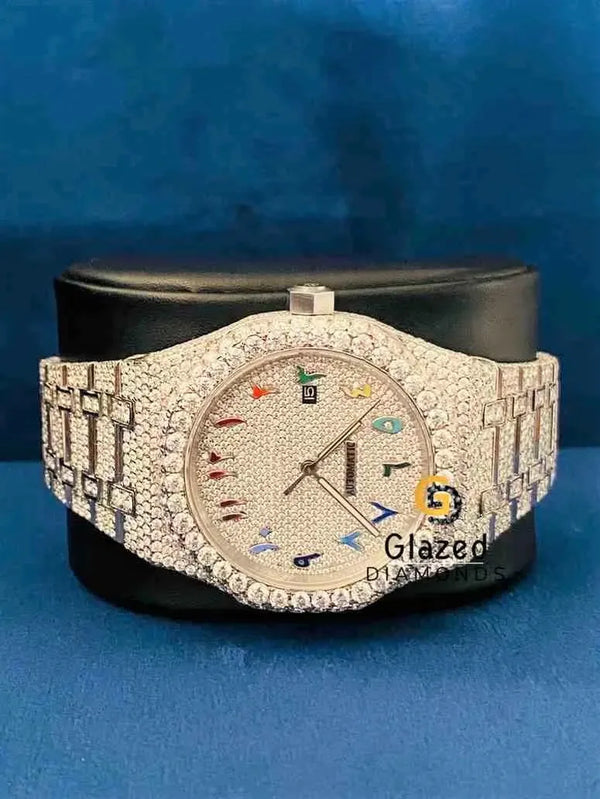 Fully_Iced_Out_Colorful_Arabic_Number_Dial_AP Hip_Hop_Watch