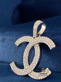 Fully Iced Out Custom Letter Round Moissanite Pendant