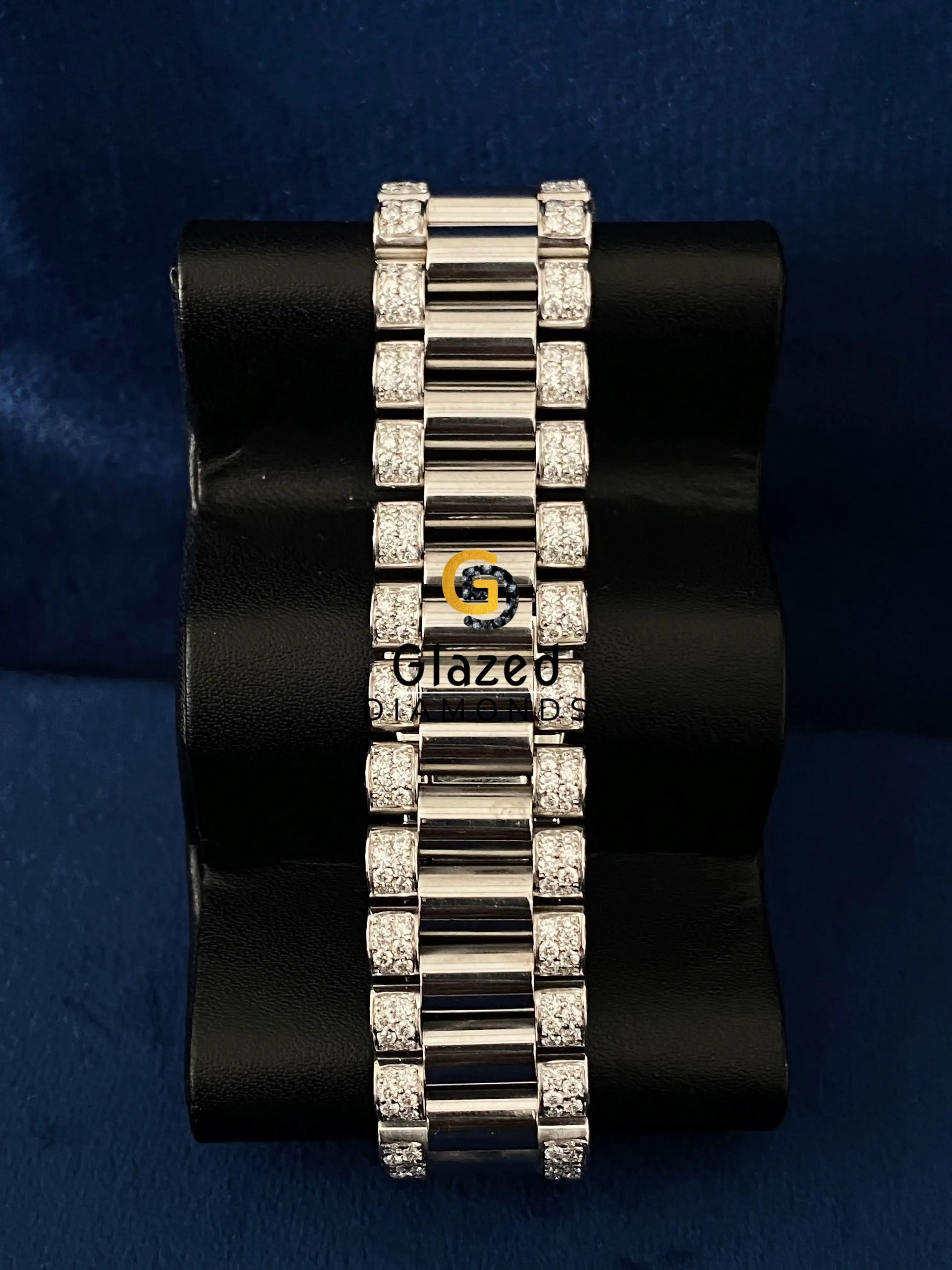 Fully Iced Out Day Date D Colorless VVs Moissanite Watch