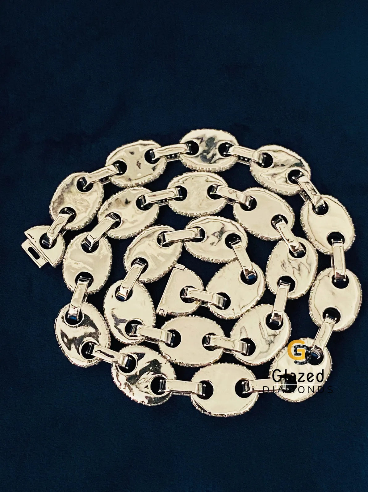 Fully Iced Out Gucci Link Moissanite Chain