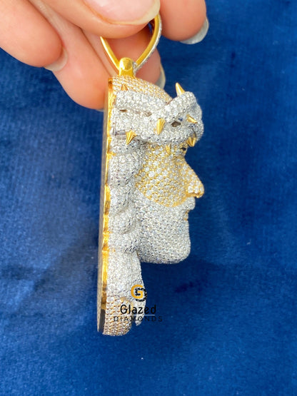 Fully_Iced_Out_Jesus_VVs_Round_Moissanite_Two_Tone_Pendant