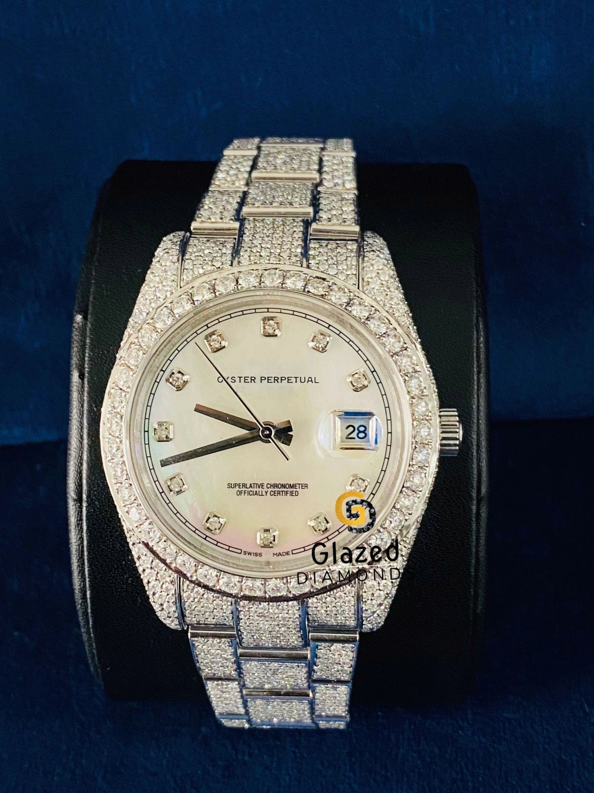 Fully Iced Out Moissanite Diamond Studded Watch