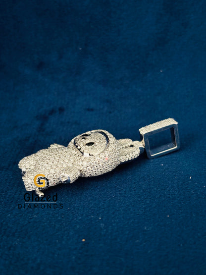 Fully Iced Out Moissanite Labubu Pendant 