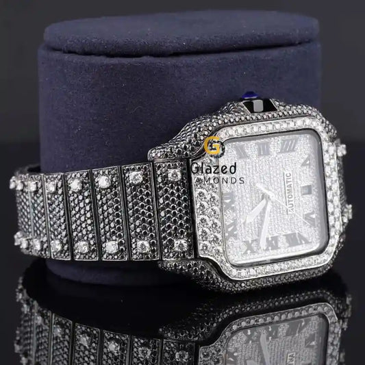 Fully Iced Out Moissanite Watch For Men
