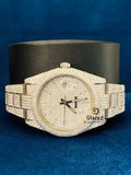 Fully Iced Out Round_Baguette Moissanite D Colorless Watch