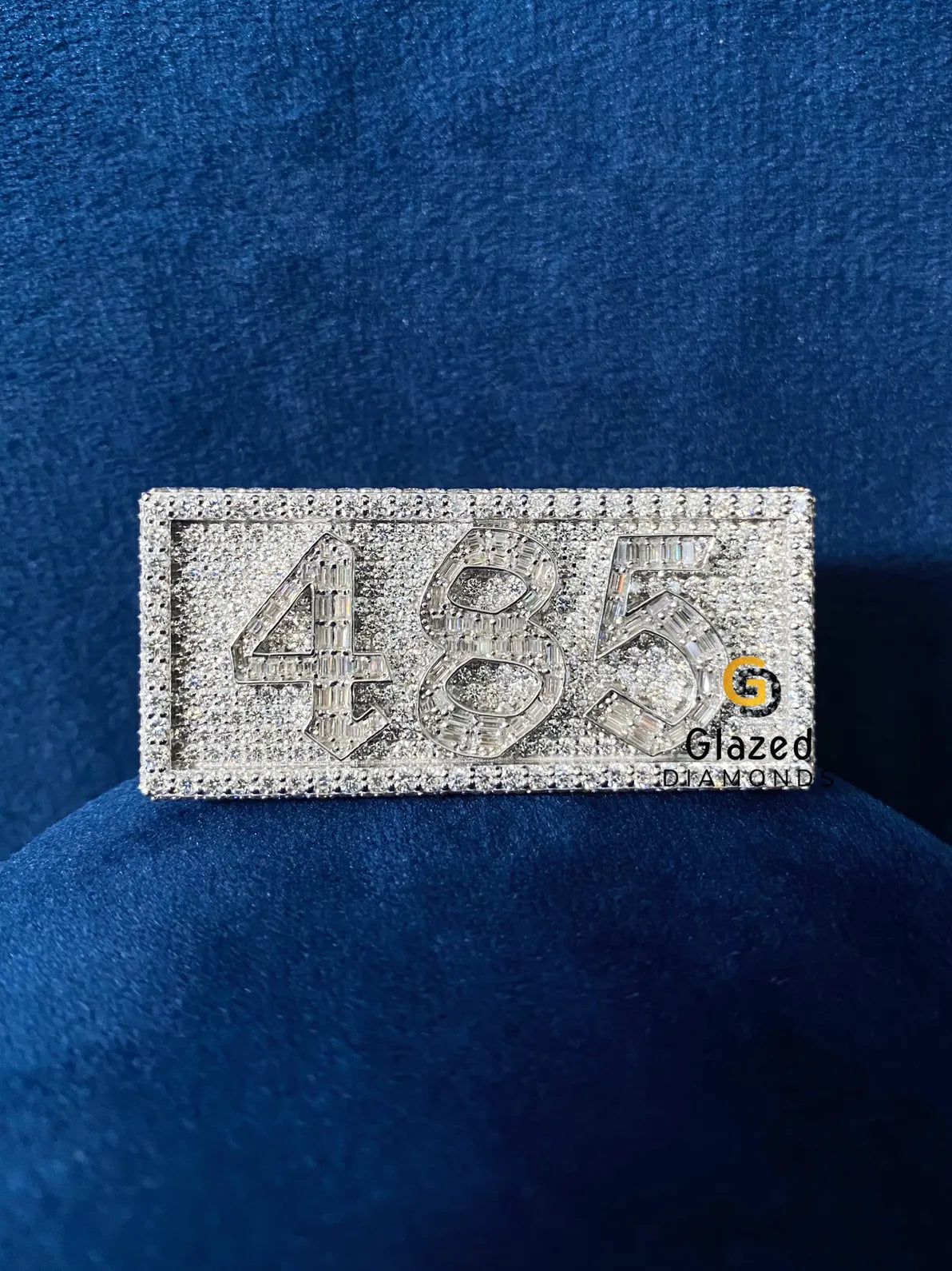 Fully Iced Out Round_Baguette Moissanite Ring