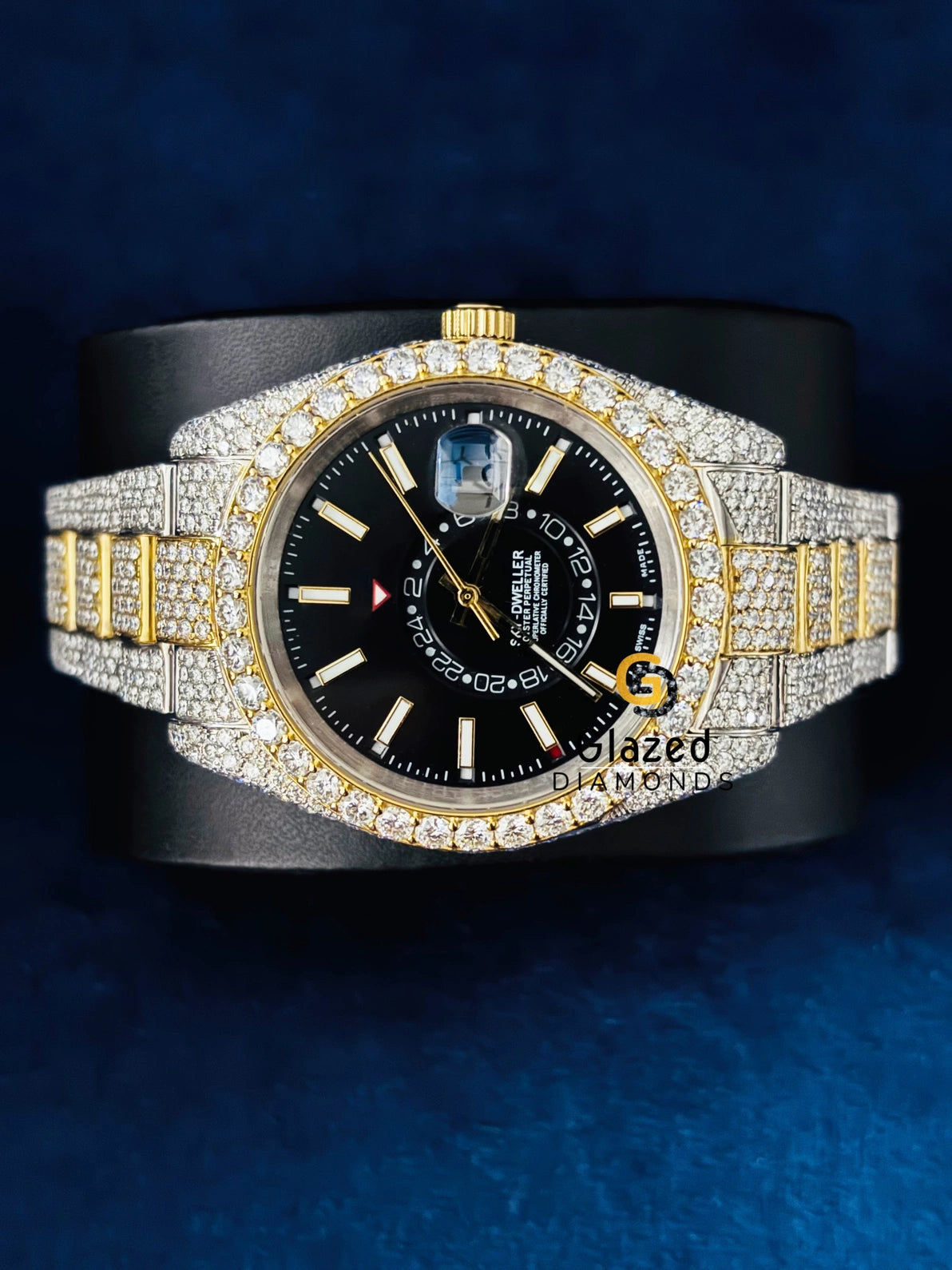 Fully Iced Out Stick Dial Moissanite Watch