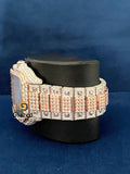 Fully Iced Out Two Tone Hip Hop VVs Moissanite Diamond Studded Watch