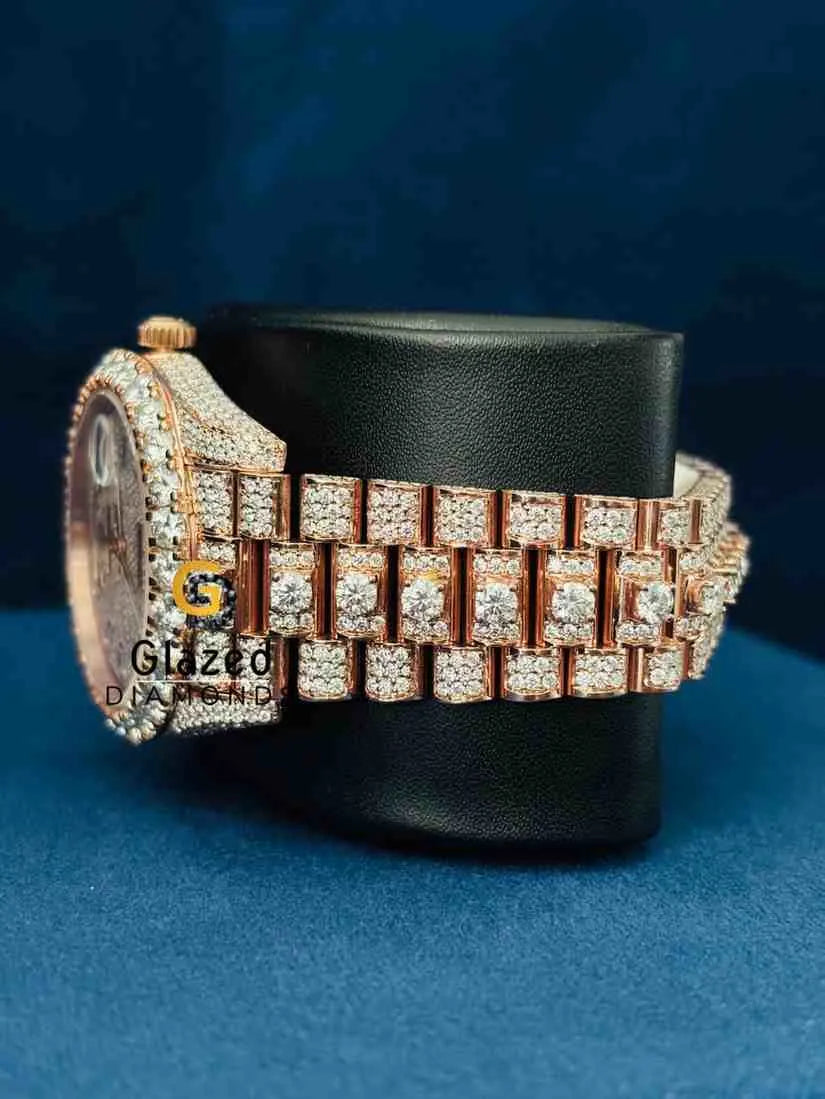 Fully Iced Out VVS Moissanite Rolex Watch
