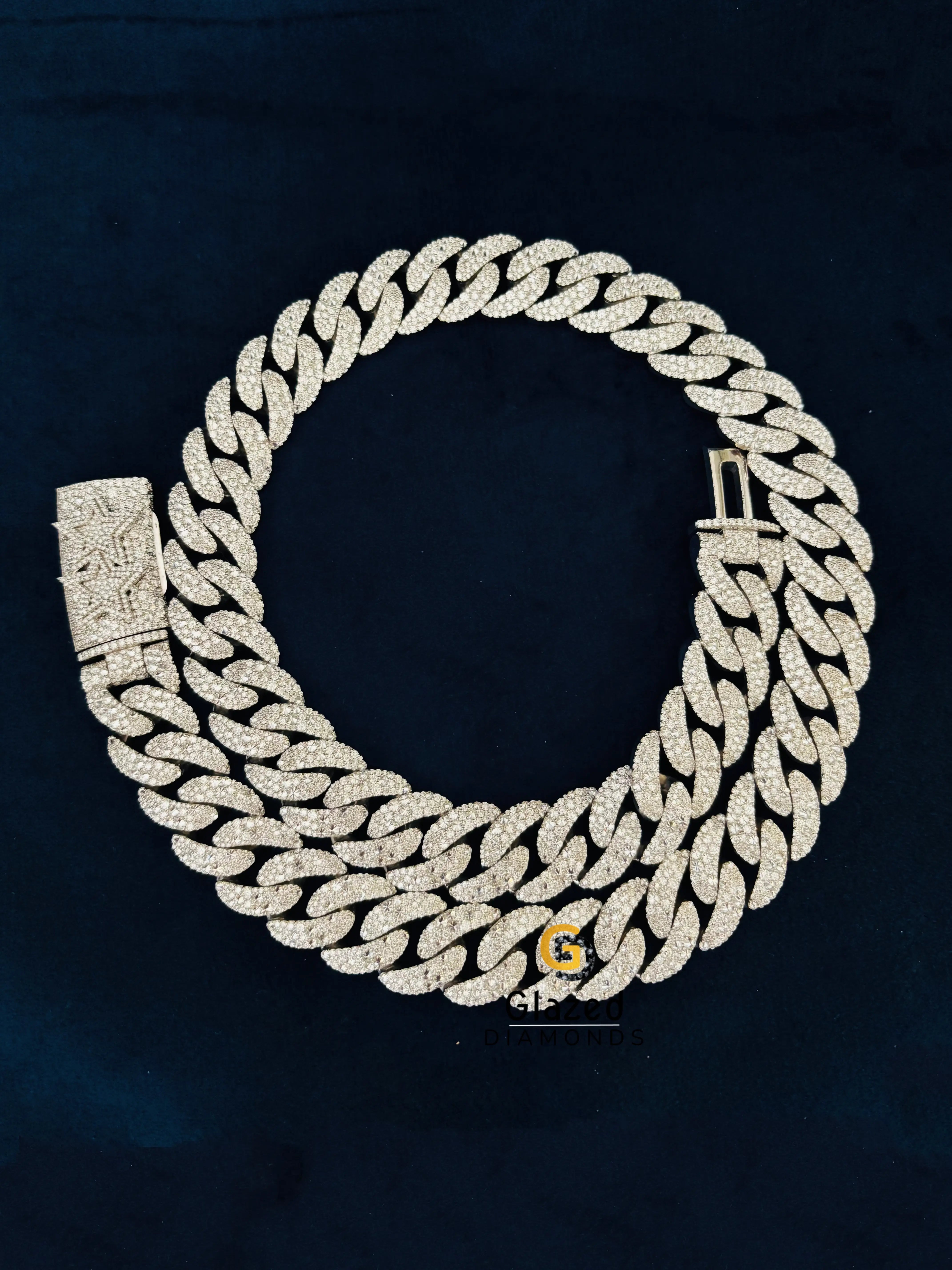 Fully Iced Out With VVS Moissanite Stones Bust Down Chain 