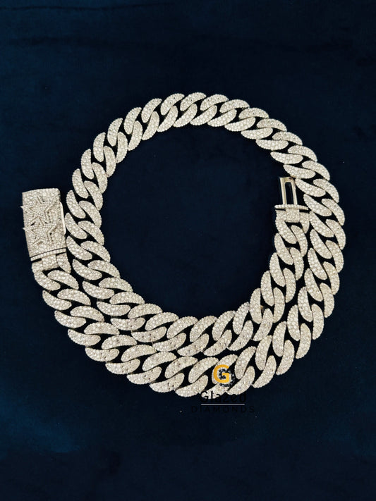 Fully Iced Out With VVS Moissanite Stones Bust Down Chain 