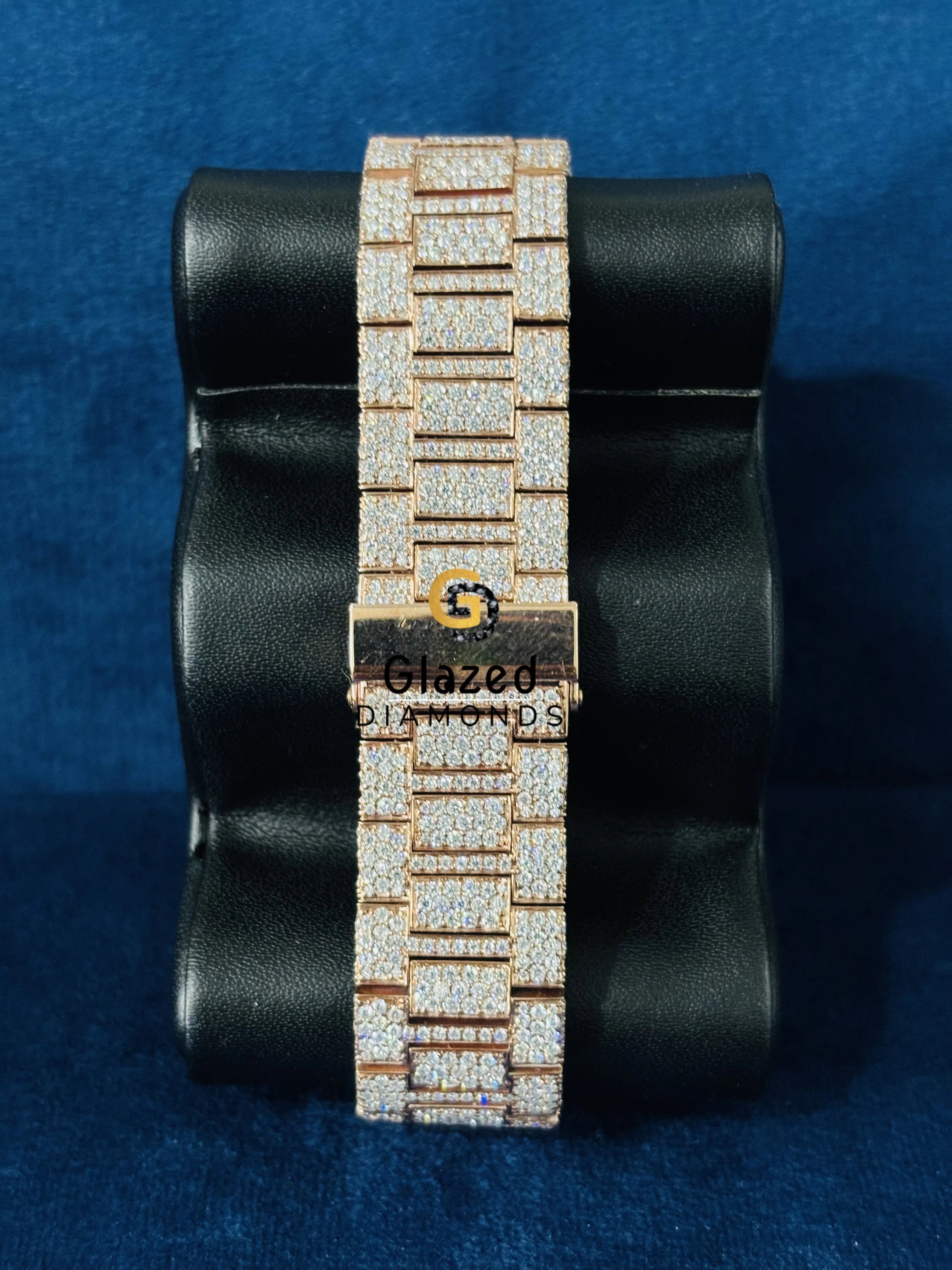 Fully Iced Two Tone Patek Moissanite Watch