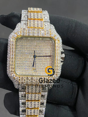 Fully VVS Baguette Diamond Studded Watch