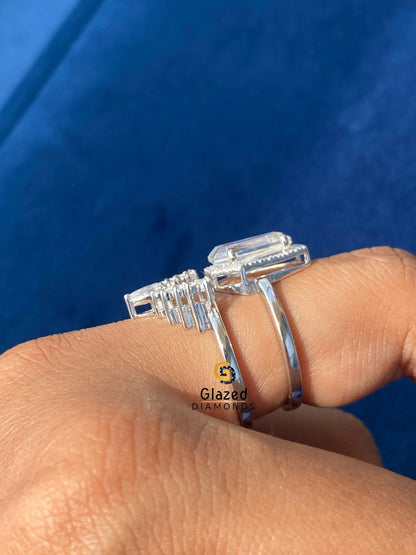 Gothic Halo Engagement Ring for Her