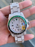 Green Bezel Dial Moissanite Watch