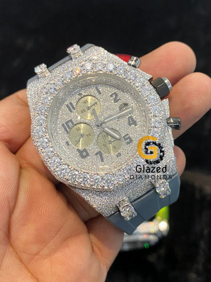 Grey Multi Dial Moissanite Watch