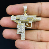 VVS Moissanite Diamond Iced Out Gun Hip Hop Pendant For Gift