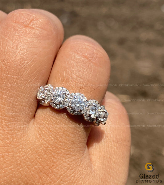 Halo Wedding Band Women
