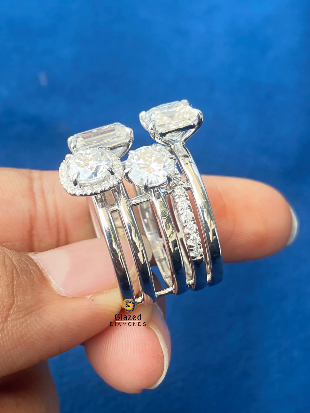 Halo With Eternity Multi Design Ring