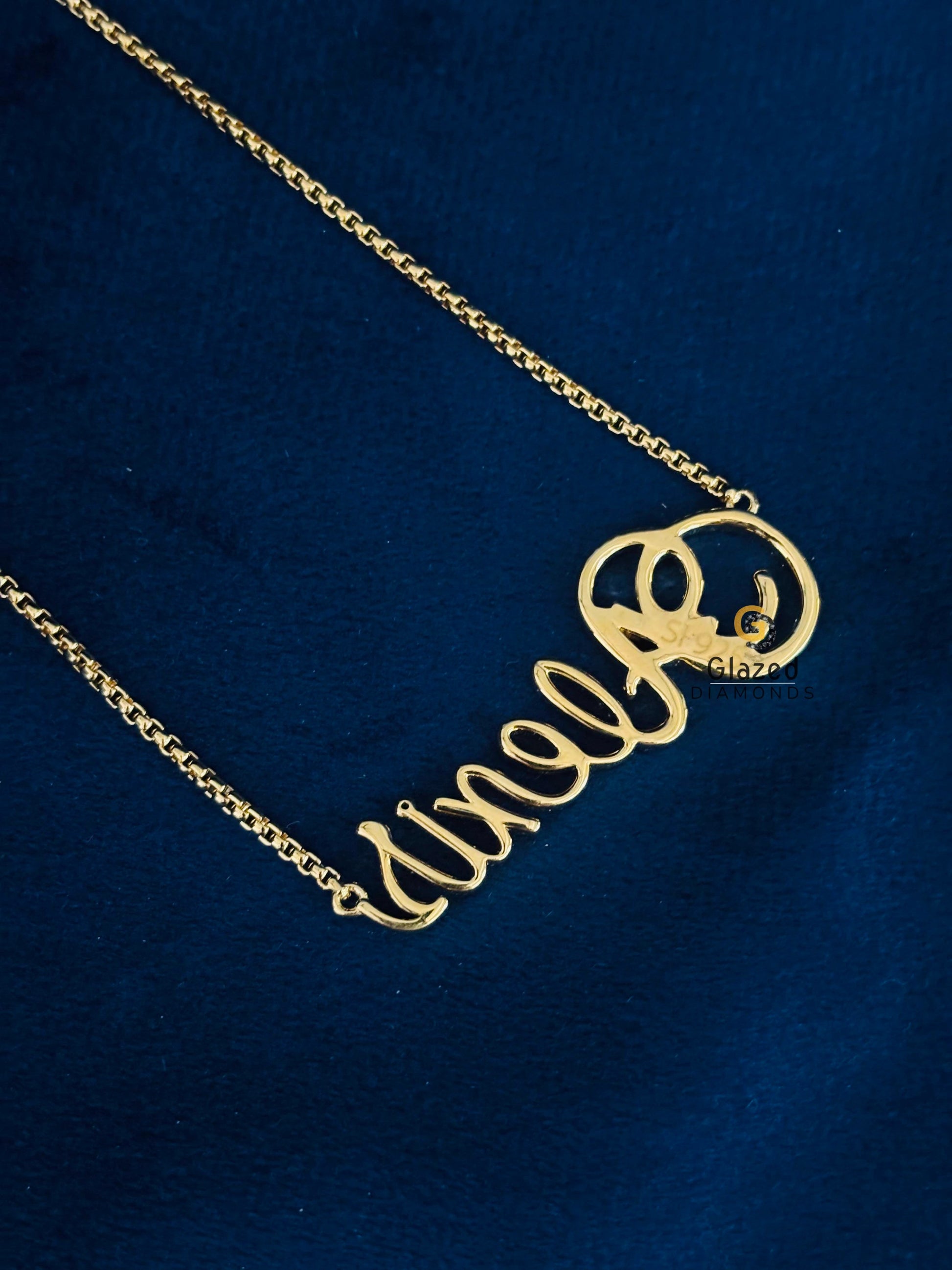 Handmade Personalized Letter Pendant in 925 Silver 