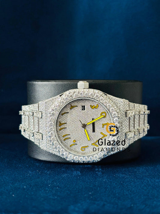 Heighted Colette Moissanite Bust Down Hip Hop Watch