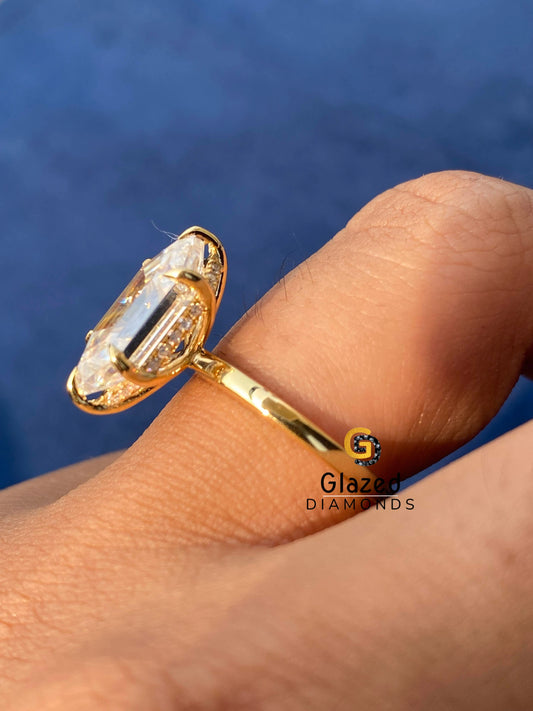 Hexagon Wedding Ring Gift For Her