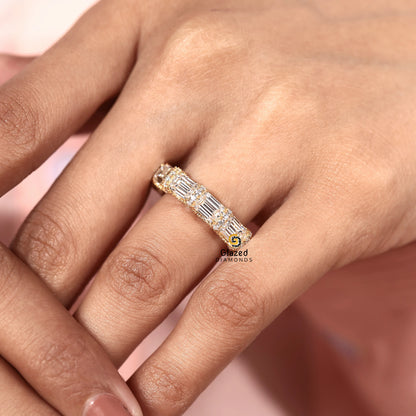 Hidden Halo Lab Grown Diamond U Prong Band 