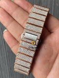 Roman Numeral Rose Two Tone Luxury Rappers Moissanite Watch