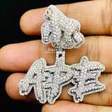 Iced Out APE Custom Letter Moissanite Pendant With Gorilla Bail